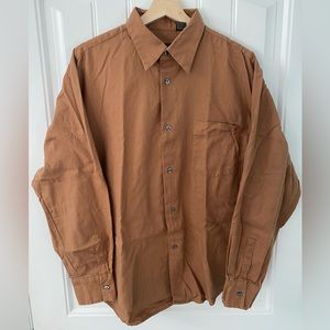 Neiman Marcus Exclusive Brown Casual Button
Down Shirt Men's Size L 100% Cotton
